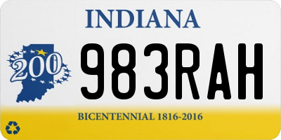 IN license plate 983RAH