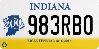 IN license plate 983RBO