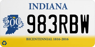 IN license plate 983RBW