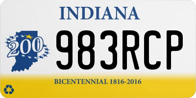 IN license plate 983RCP