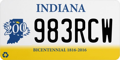 IN license plate 983RCW