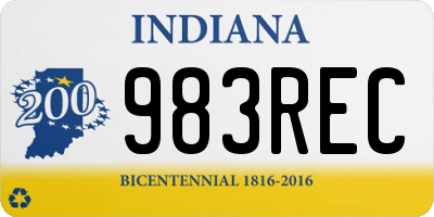 IN license plate 983REC