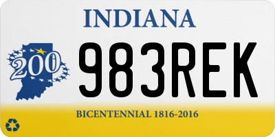 IN license plate 983REK