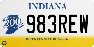 IN license plate 983REW