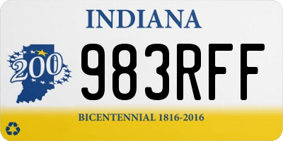 IN license plate 983RFF