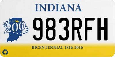 IN license plate 983RFH