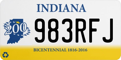 IN license plate 983RFJ