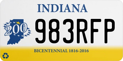 IN license plate 983RFP