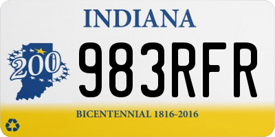 IN license plate 983RFR