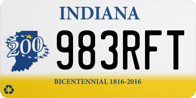 IN license plate 983RFT