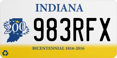 IN license plate 983RFX