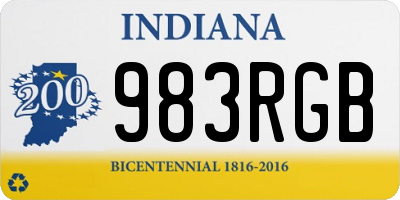 IN license plate 983RGB