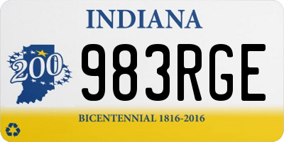 IN license plate 983RGE