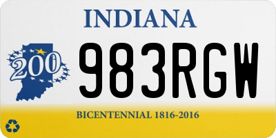 IN license plate 983RGW