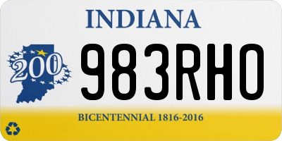 IN license plate 983RHO