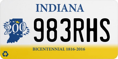 IN license plate 983RHS