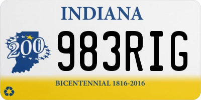 IN license plate 983RIG