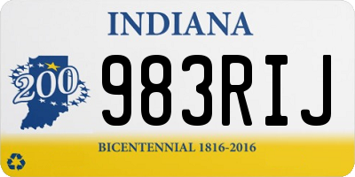 IN license plate 983RIJ