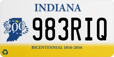 IN license plate 983RIQ