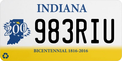 IN license plate 983RIU