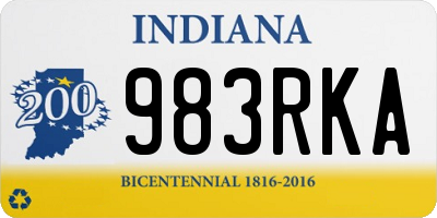 IN license plate 983RKA