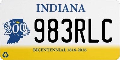 IN license plate 983RLC