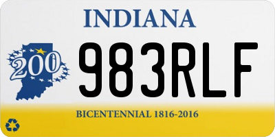 IN license plate 983RLF