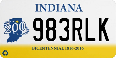 IN license plate 983RLK