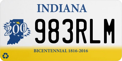 IN license plate 983RLM