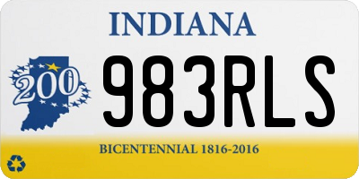 IN license plate 983RLS