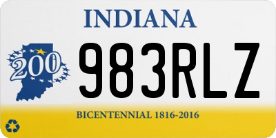 IN license plate 983RLZ