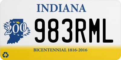 IN license plate 983RML