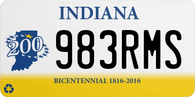 IN license plate 983RMS