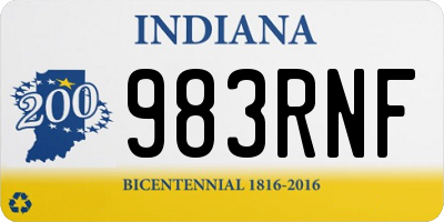 IN license plate 983RNF