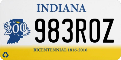 IN license plate 983ROZ