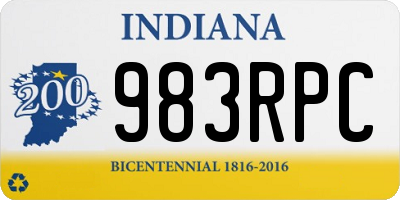 IN license plate 983RPC