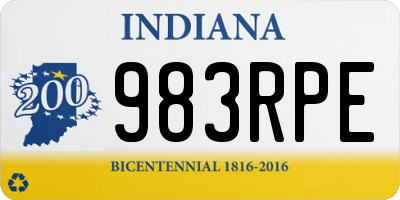 IN license plate 983RPE