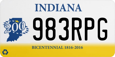 IN license plate 983RPG