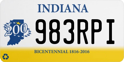 IN license plate 983RPI