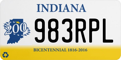 IN license plate 983RPL