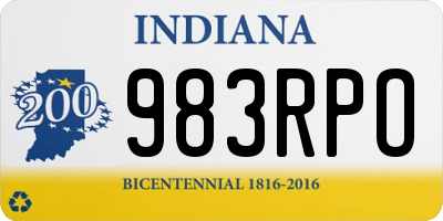 IN license plate 983RPO