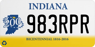 IN license plate 983RPR