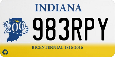 IN license plate 983RPY