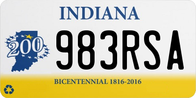 IN license plate 983RSA