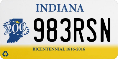 IN license plate 983RSN