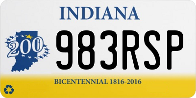 IN license plate 983RSP