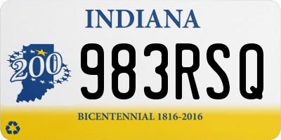 IN license plate 983RSQ