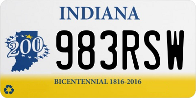 IN license plate 983RSW