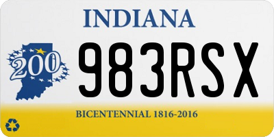 IN license plate 983RSX