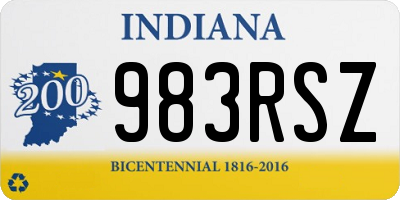 IN license plate 983RSZ